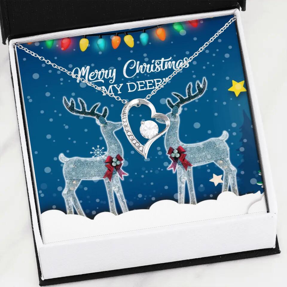 Merry Christmas "My Deer" Christmas Gift Necklace