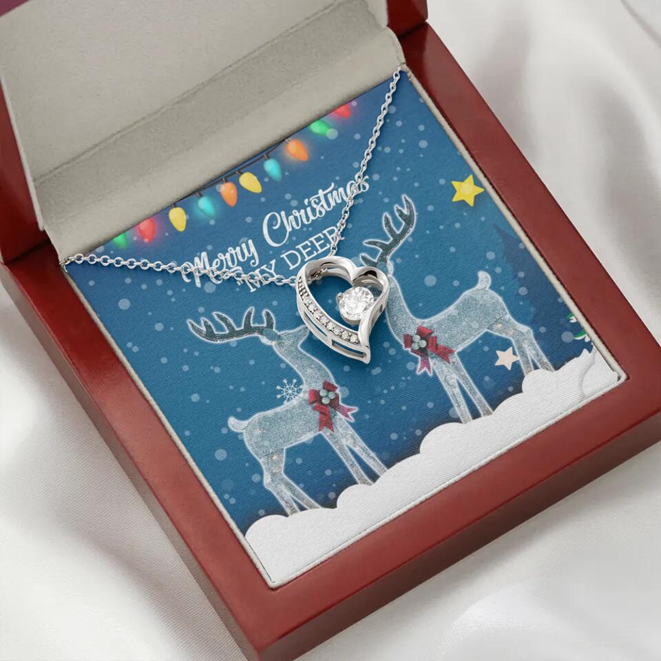 Merry Christmas "My Deer" Christmas Gift Necklace