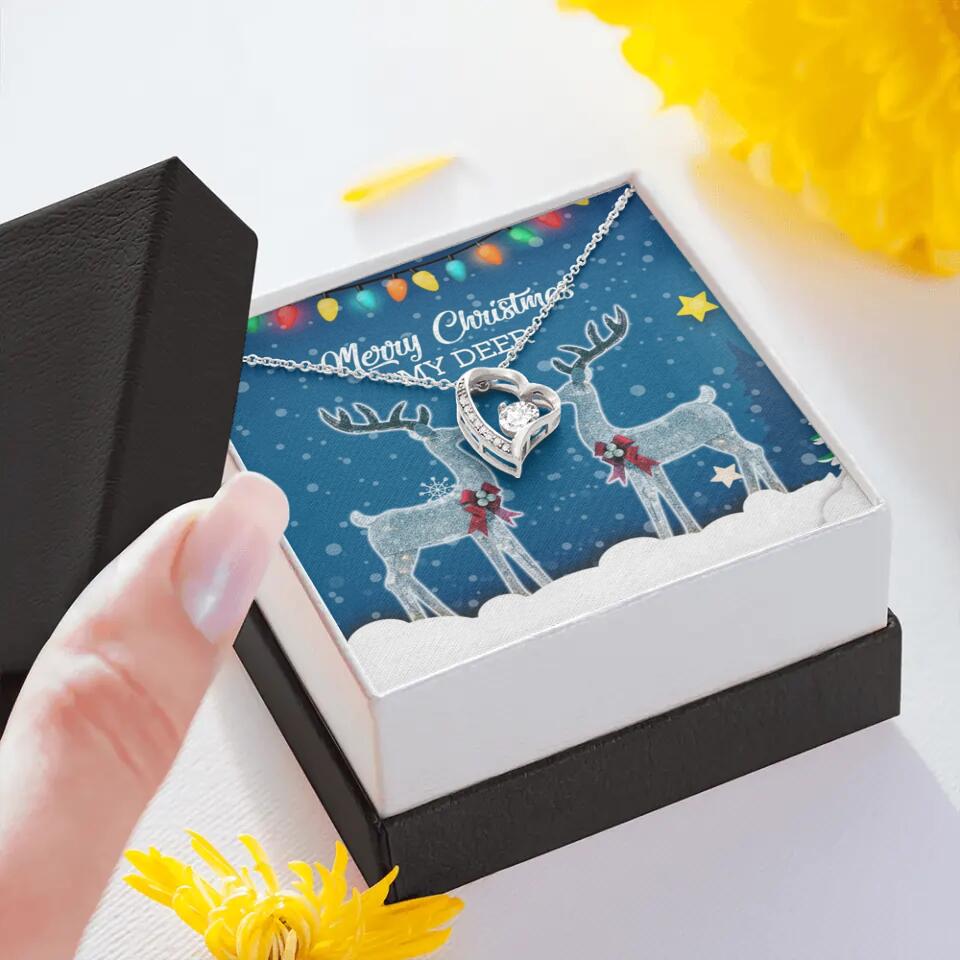 Merry Christmas "My Deer" Christmas Gift Necklace
