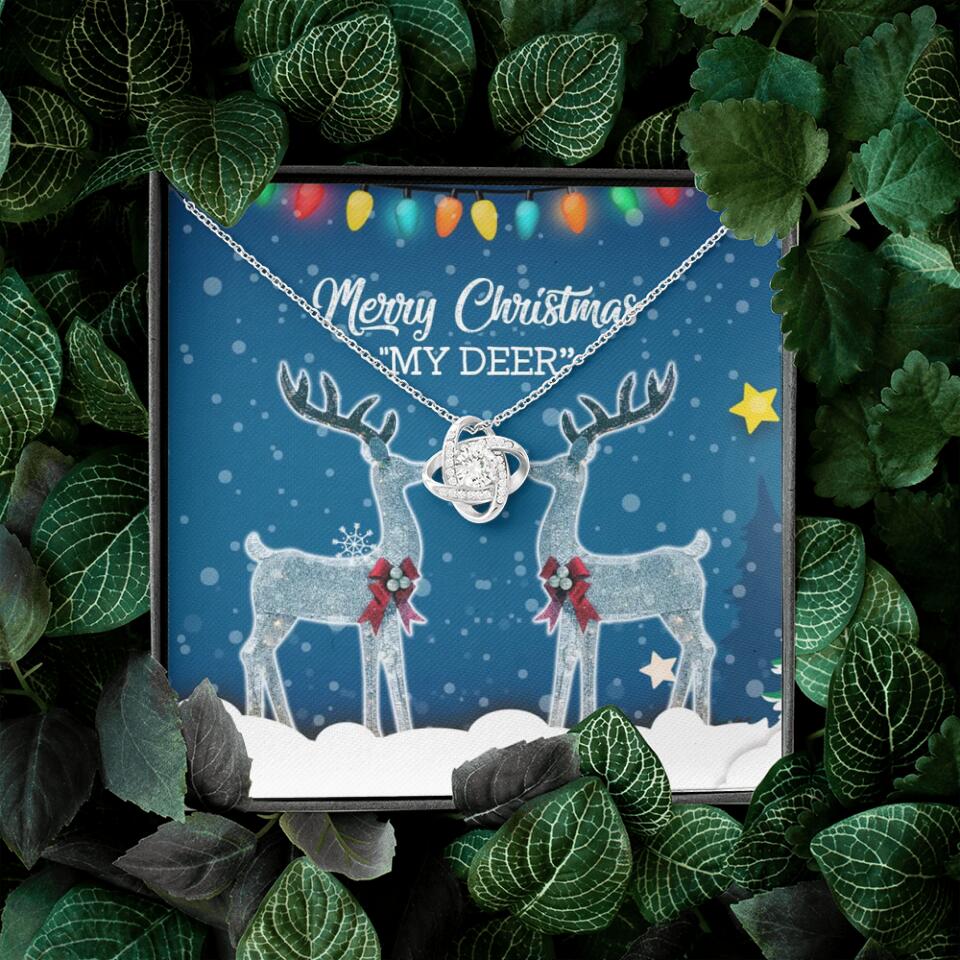 Merry Christmas "My Deer" Christmas Gift Necklace