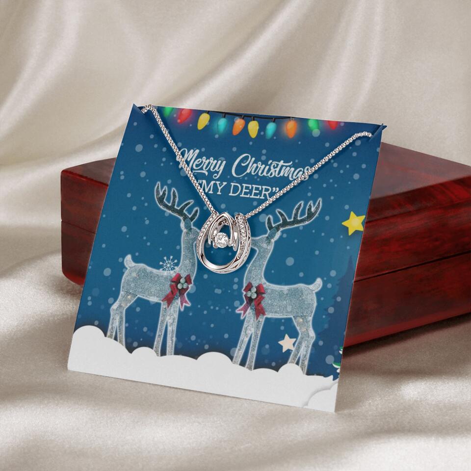 Merry Christmas "My Deer" Christmas Gift Necklace