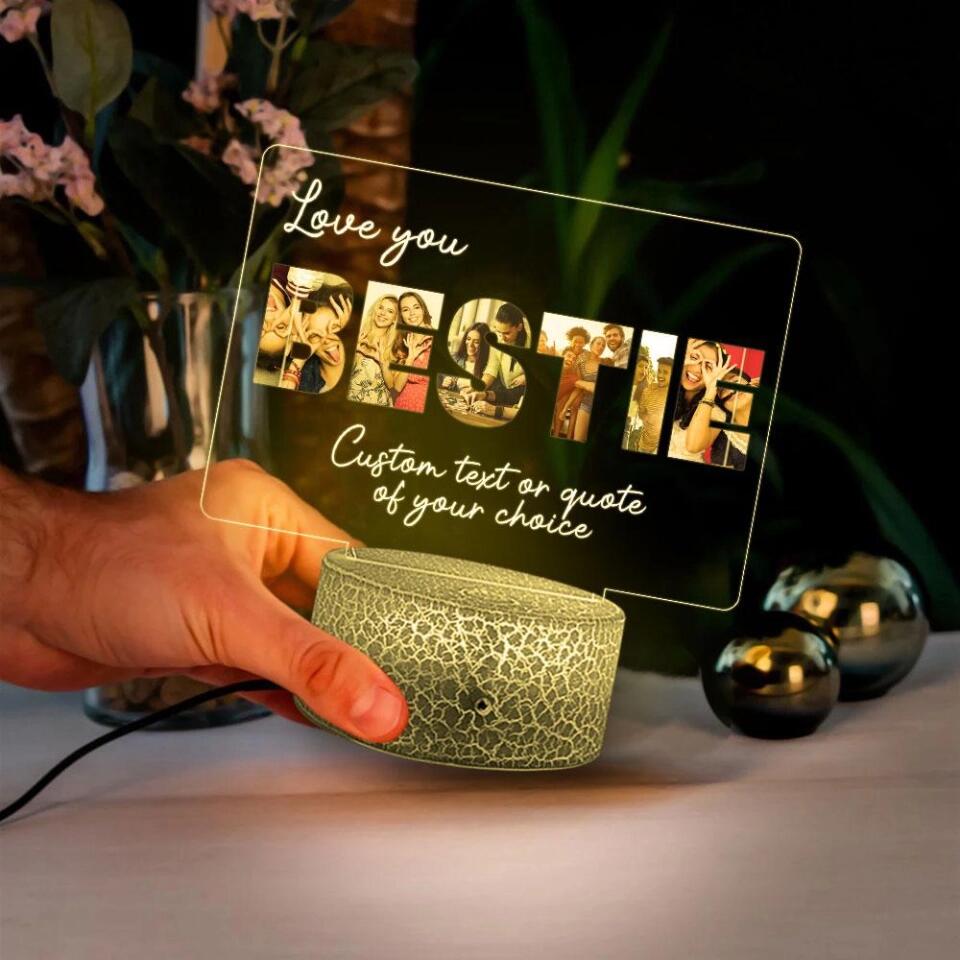 Photo & Quotes for Bestie Personalize Night Light
