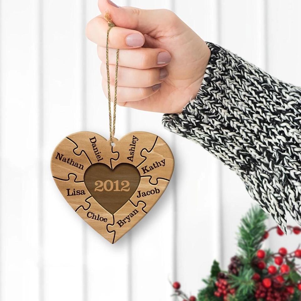 Together we make a Family - Personalized Ornament for Christmas Tree - Meaningful Gift for Christmas
