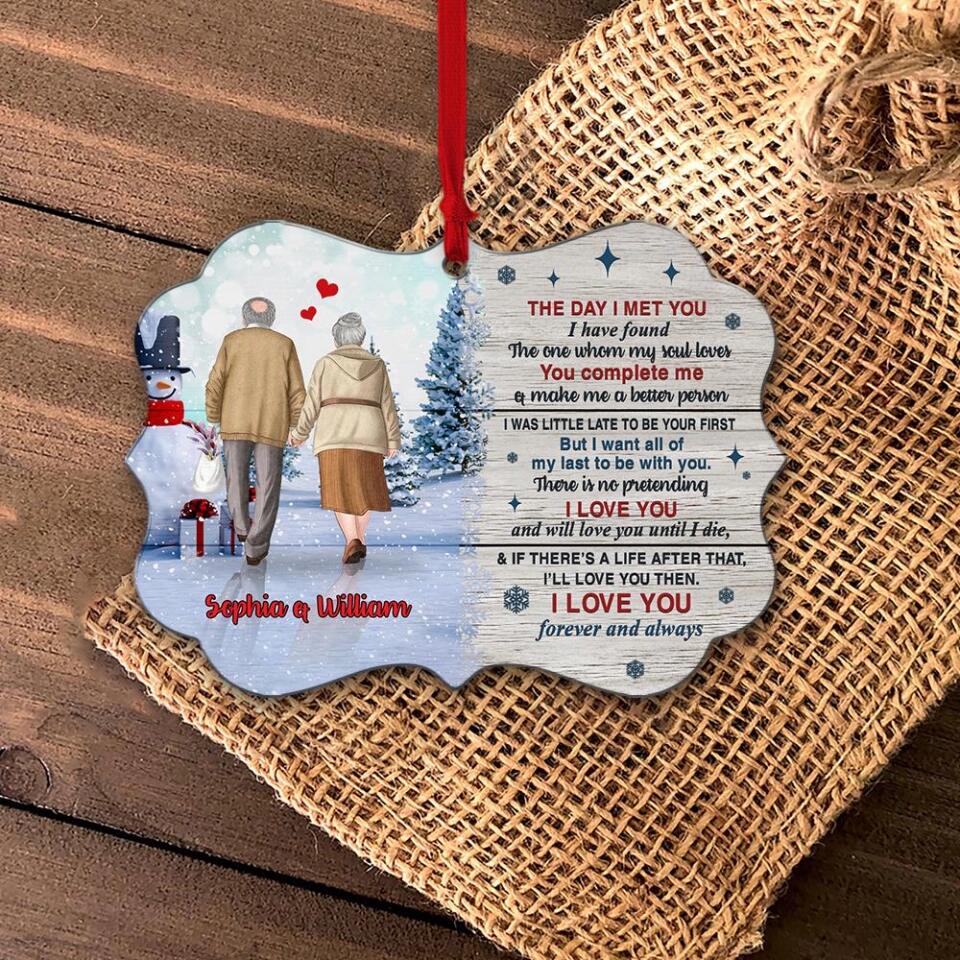 The Day I Met You I Have Found The One Old Couple Personalized Christmas Ornaments