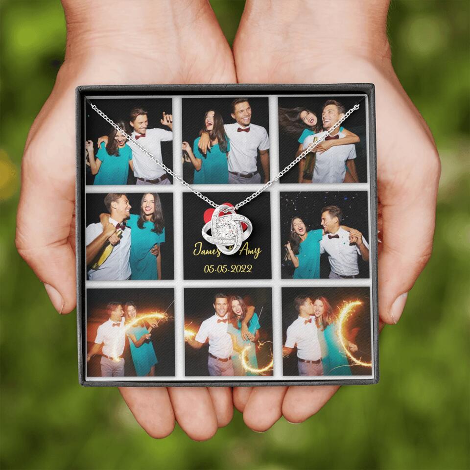 Personalized Valentine Gifts - Custom Name, Text and Date - Personalized Necklace - Gift for Her