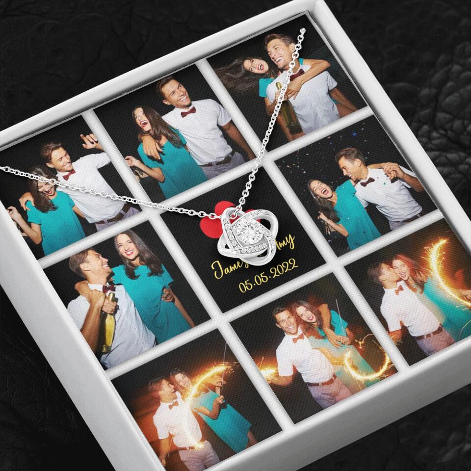 Personalized Valentine Gifts - Custom Name, Text and Date - Personalized Necklace - Gift for Her