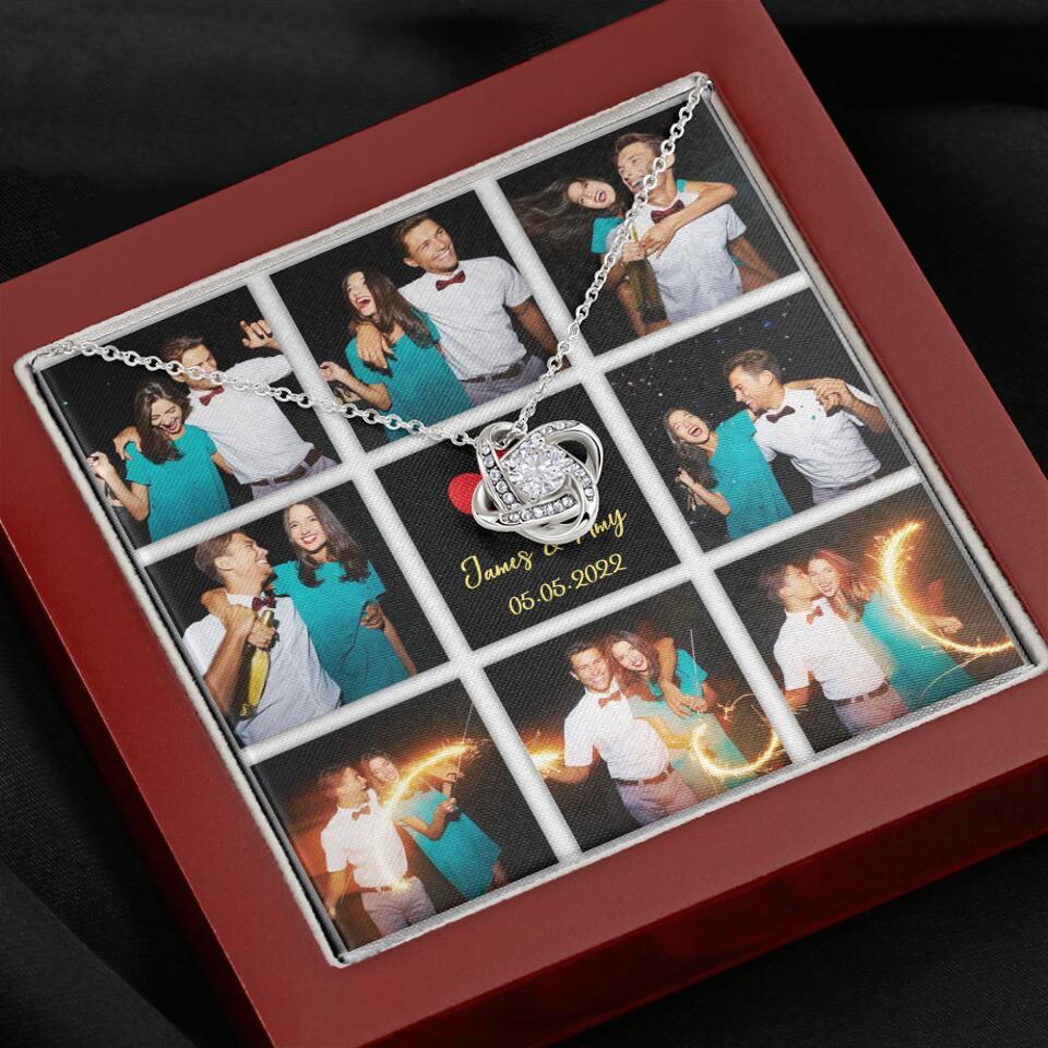 Personalized Valentine Gifts - Custom Name, Text and Date - Personalized Necklace - Gift for Her