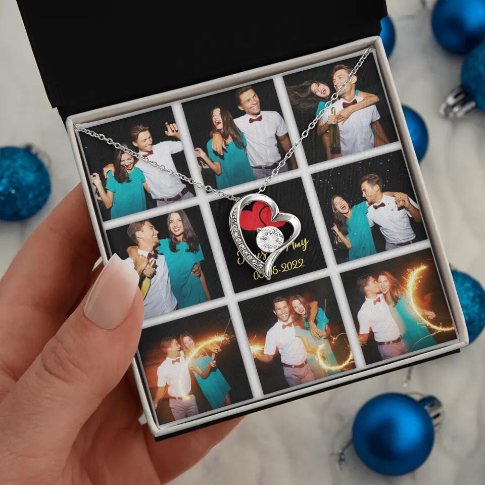 Personalized Valentine Gifts - Custom Name, Text and Date - Personalized Necklace - Gift for Her