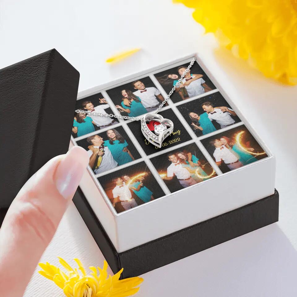 Personalized Valentine Gifts - Custom Name, Text and Date - Personalized Necklace - Gift for Her