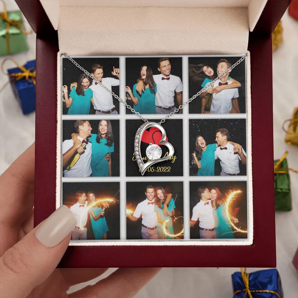 Personalized Valentine Gifts - Custom Name, Text and Date - Personalized Necklace - Gift for Her