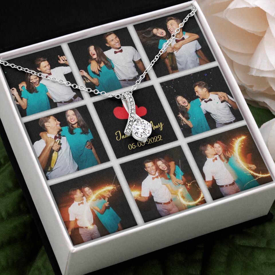 Personalized Valentine Gifts - Custom Name, Text and Date - Personalized Necklace - Gift for Her