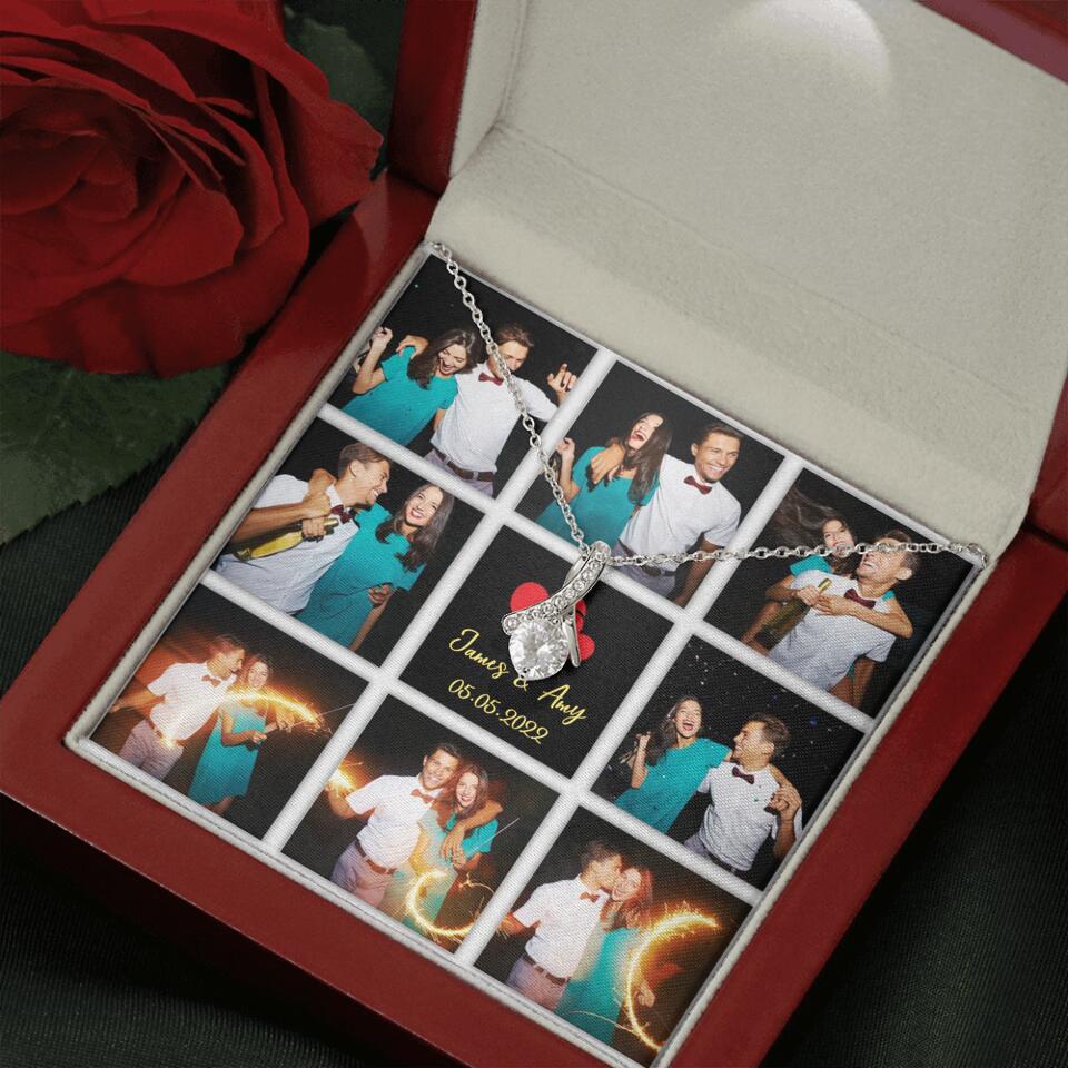 Personalized Valentine Gifts - Custom Name, Text and Date - Personalized Necklace - Gift for Her