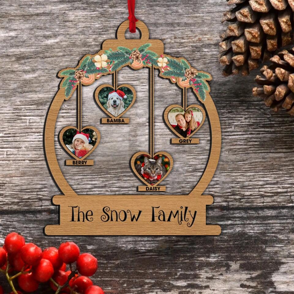 Our Family On Christmas - Personalized Upload Photo 2-layers Ornament