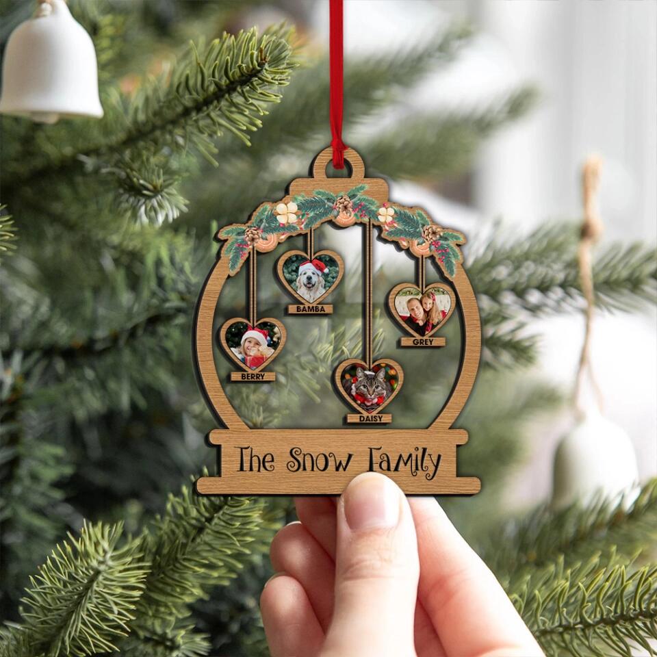 Our Family On Christmas - Personalized Upload Photo 2-layers Ornament