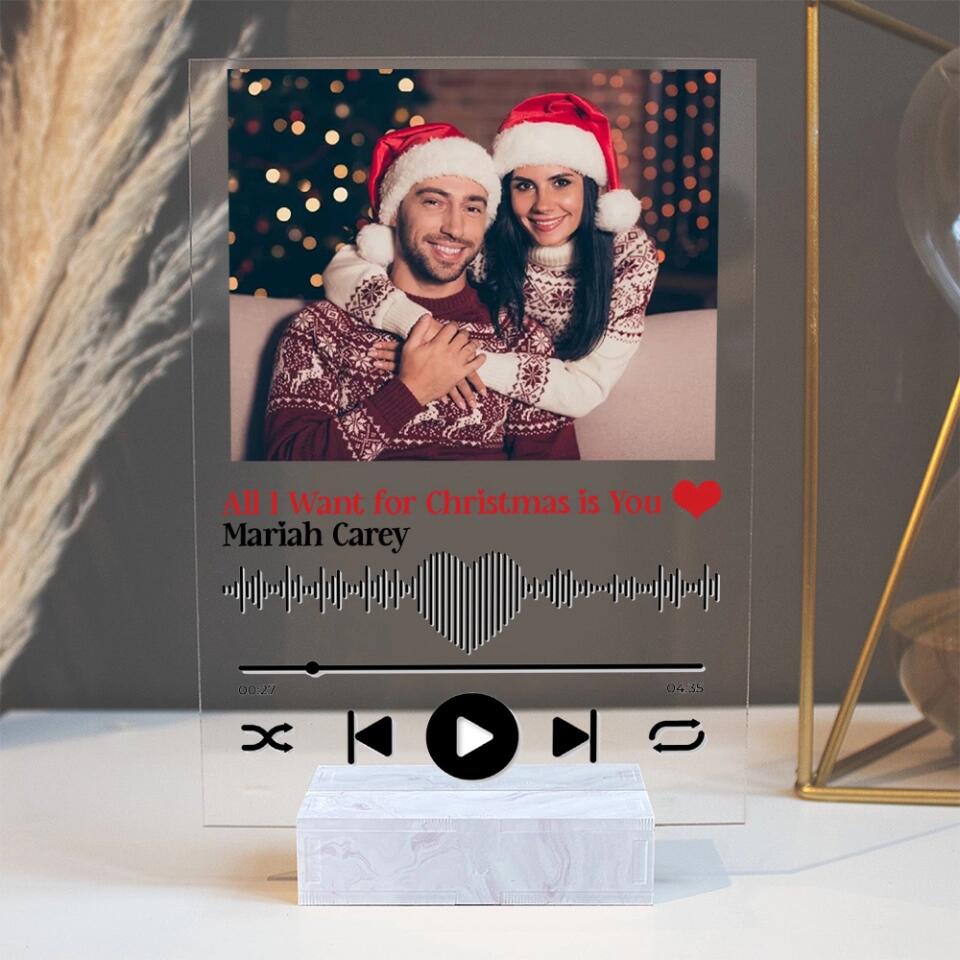 Favorite Song & Photo Personalized Acrylic Plaque