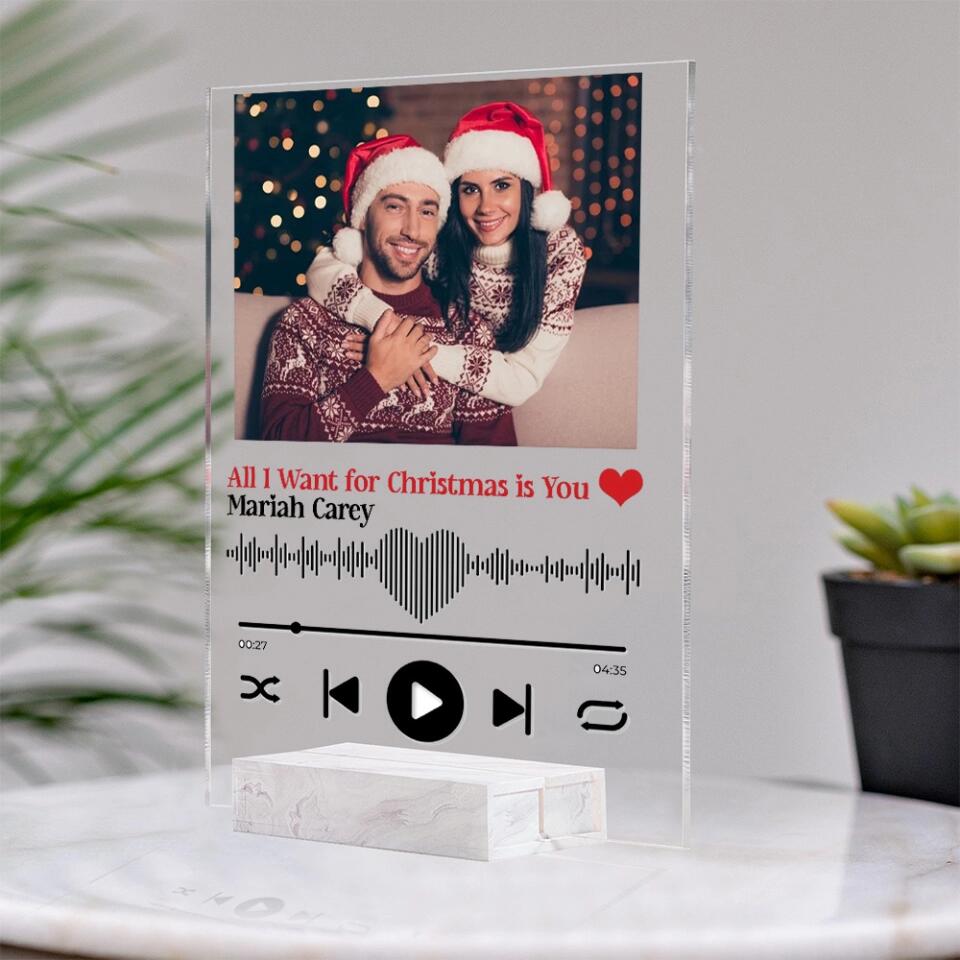 Favorite Song & Photo Personalized Acrylic Plaque