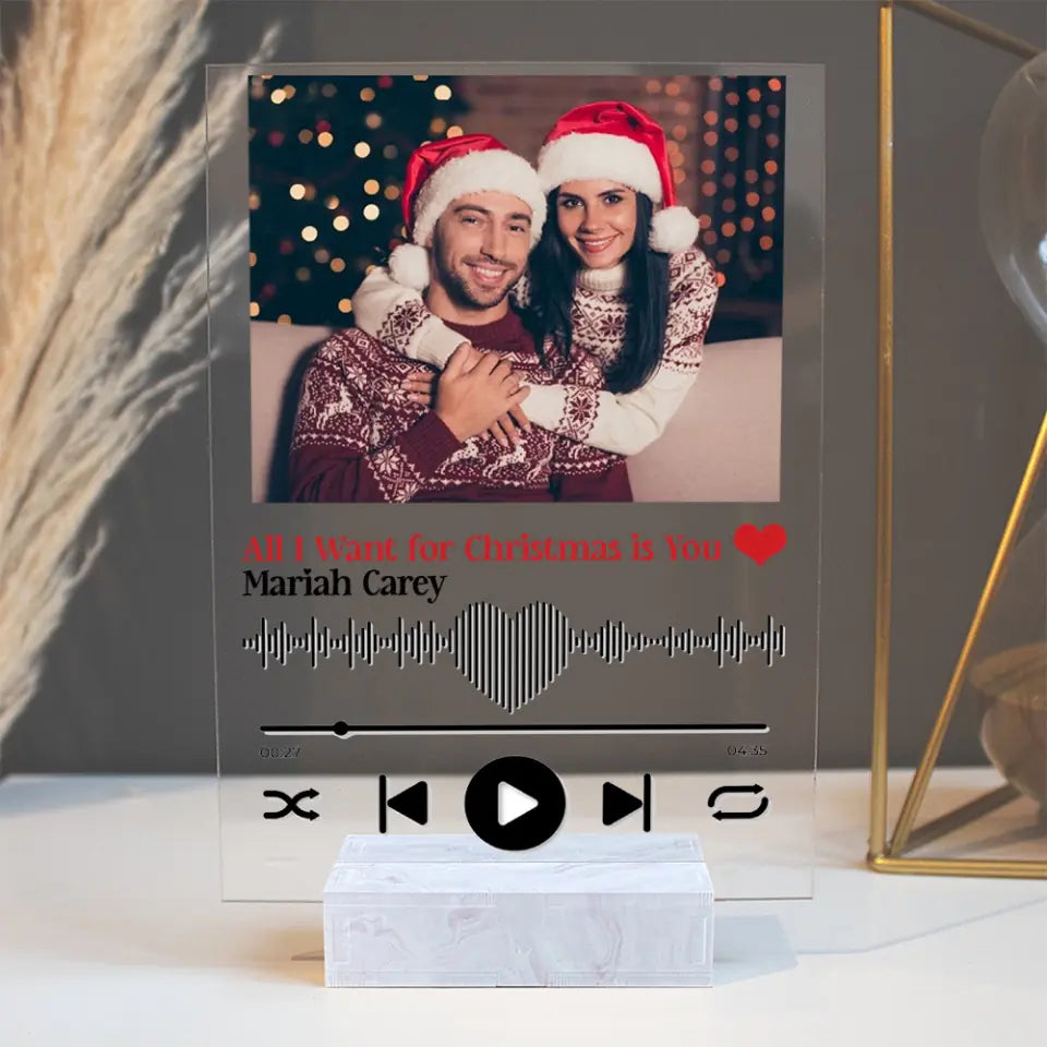 Favorite Song & Photo Personalized Acrylic Plaque