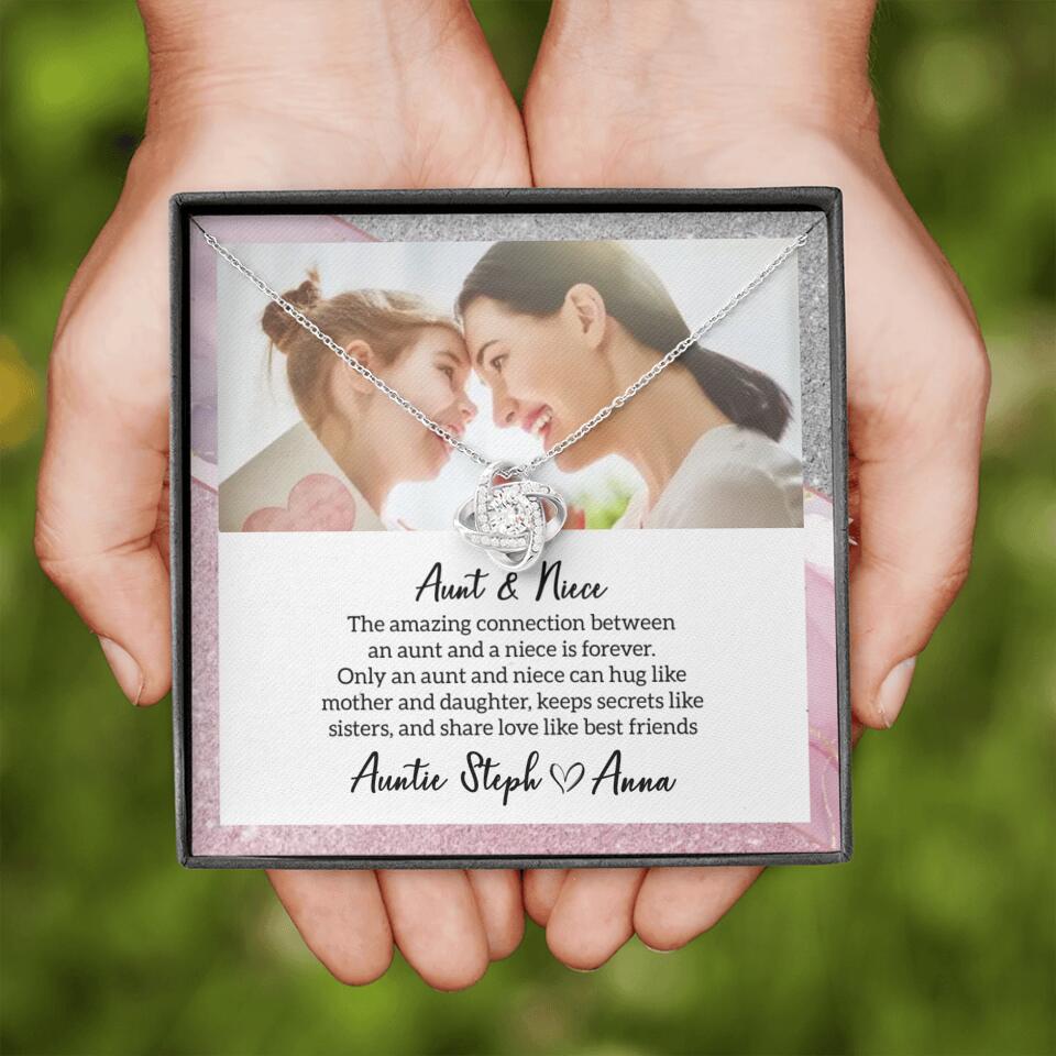 The Amazing Connection Between an Aunt and a Niece is Forever Personalized Necklace Gift for Niece