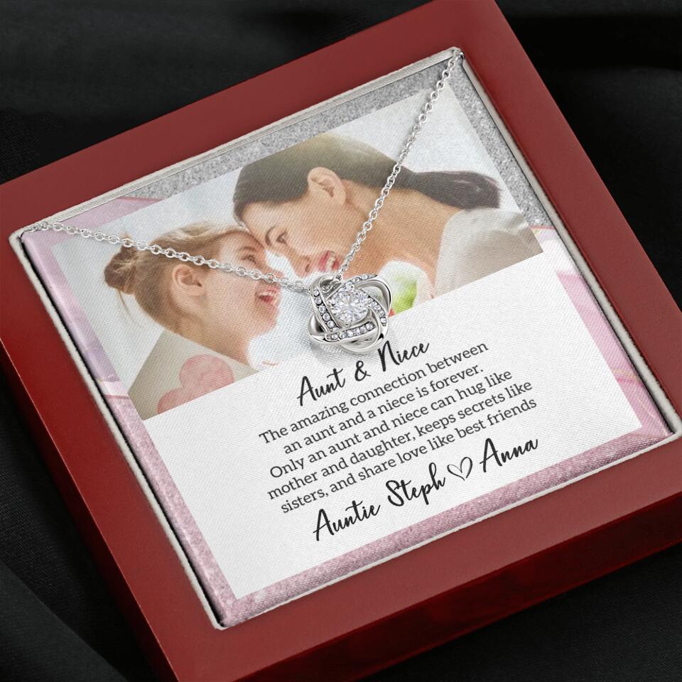 The Amazing Connection Between an Aunt and a Niece is Forever Personalized Necklace Gift for Niece
