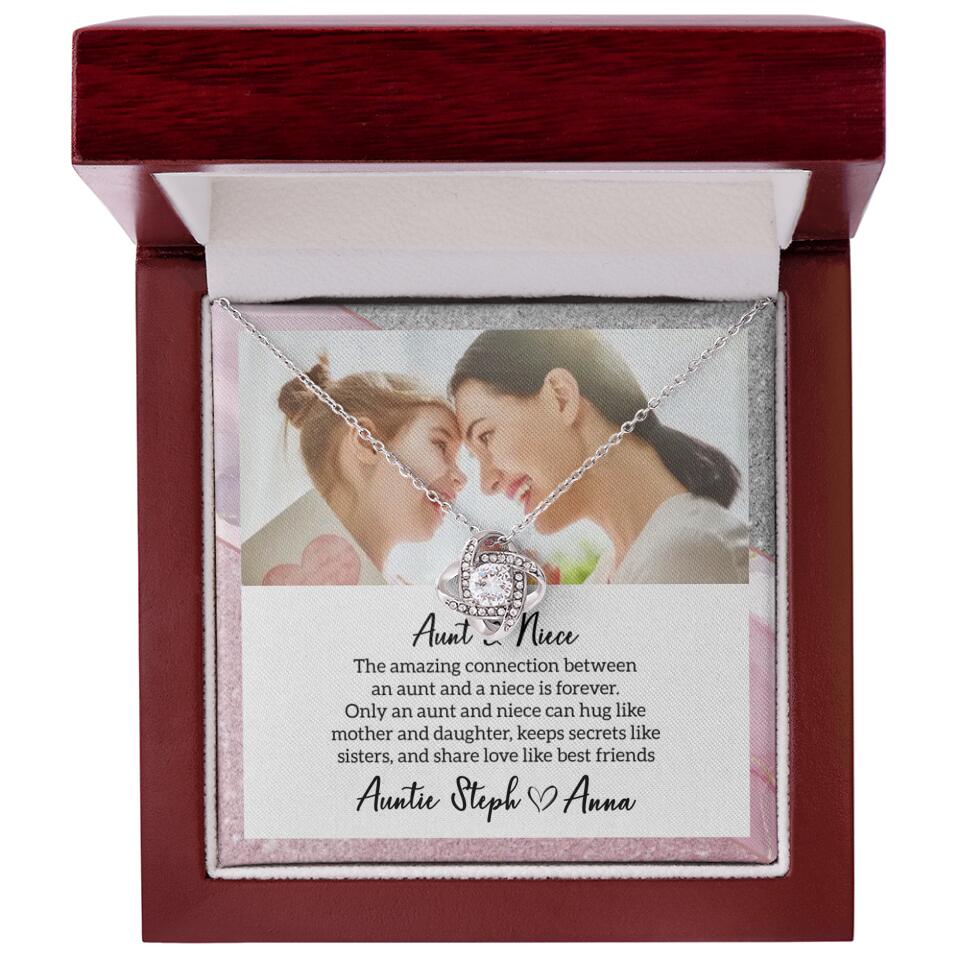 The Amazing Connection Between an Aunt and a Niece is Forever Personalized Necklace Gift for Niece