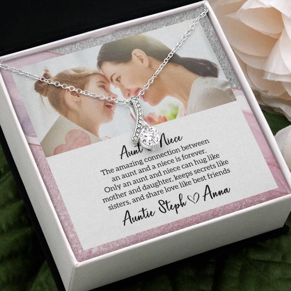 The Amazing Connection Between an Aunt and a Niece is Forever Personalized Necklace Gift for Niece