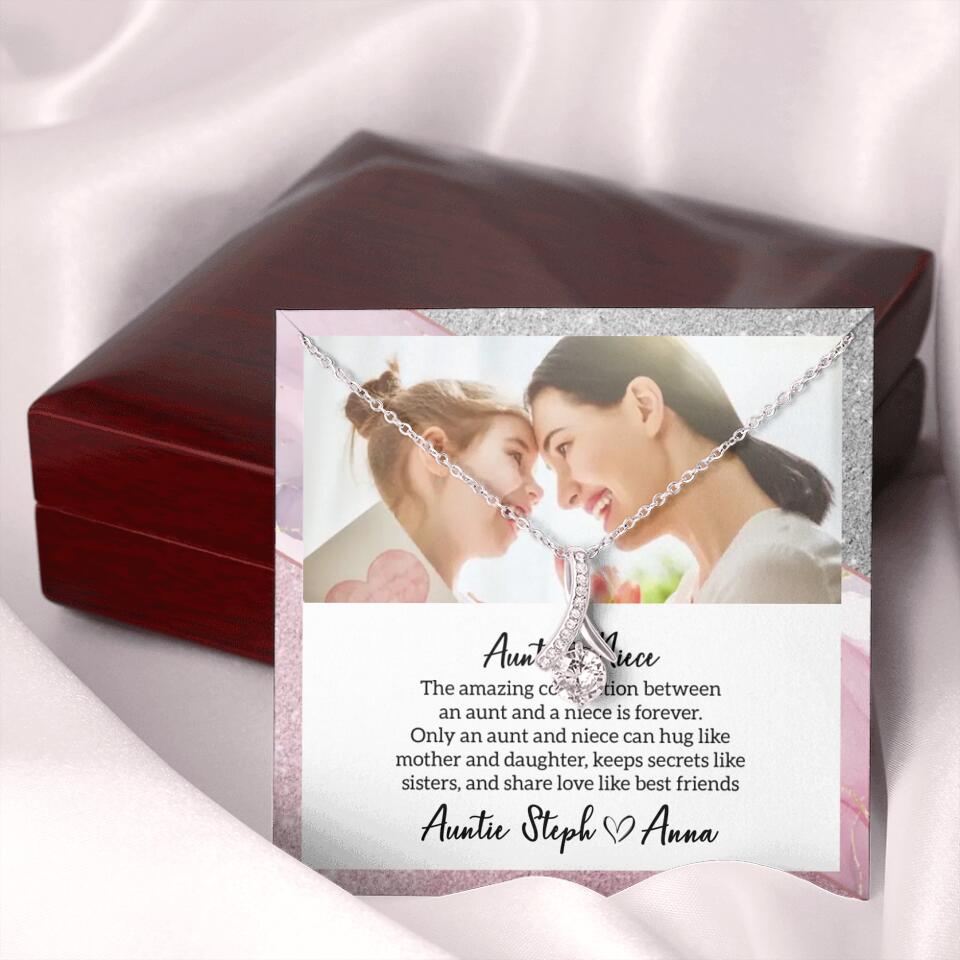 The Amazing Connection Between an Aunt and a Niece is Forever Personalized Necklace Gift for Niece