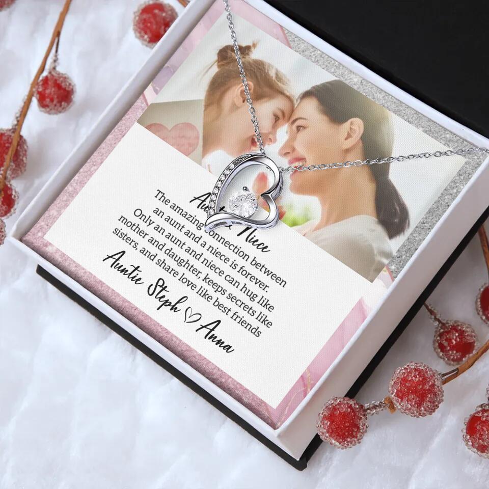 The Amazing Connection Between an Aunt and a Niece is Forever Personalized Necklace Gift for Niece