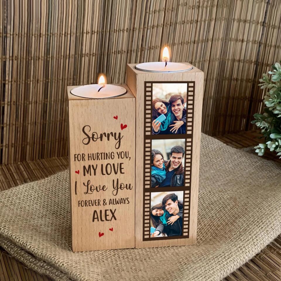 Sorry for Hurting You My Love Custom Candle Holder Apology Gift For Wife
