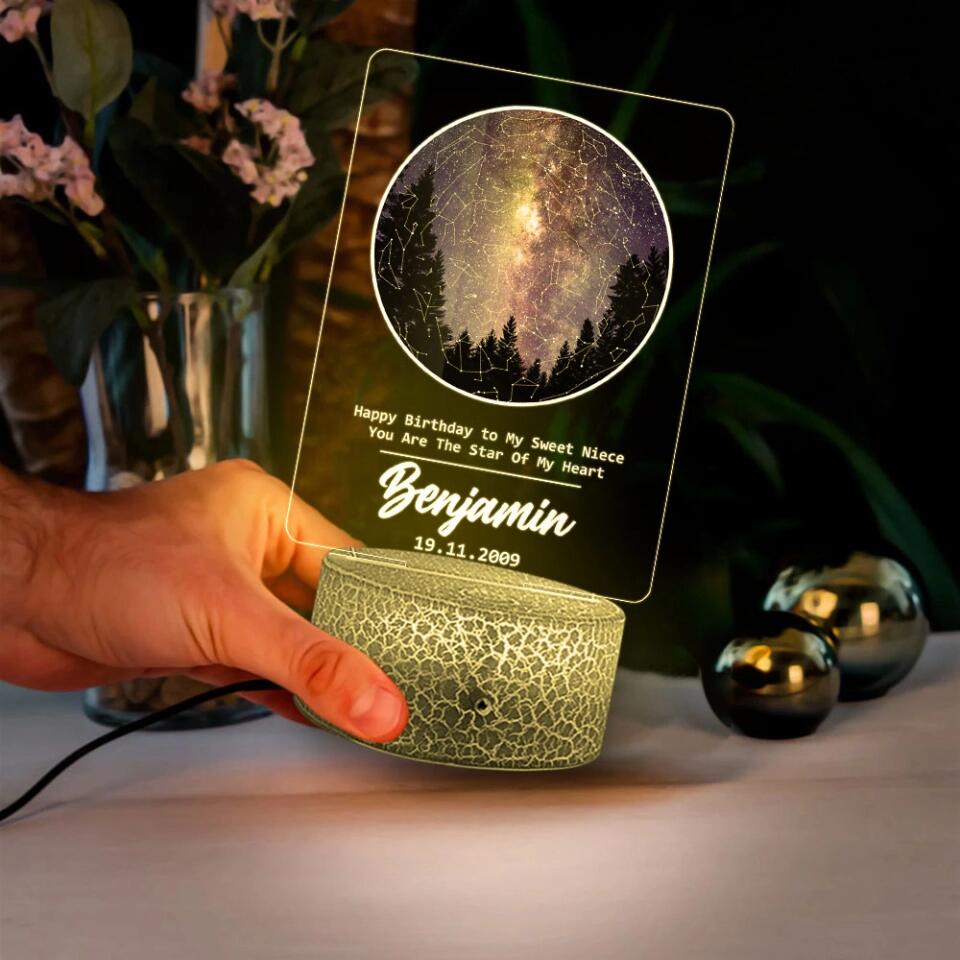 Happy Birthday You Are the Star of My Heart - Custom Star Map