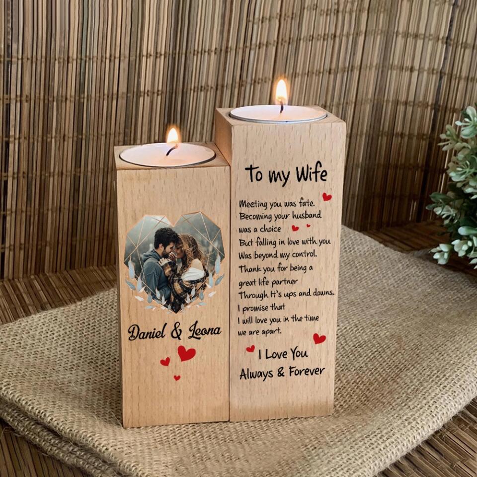 Love Quotes To Wife I Love You Always And Forever Custom Candle Holder Anniversary Gift