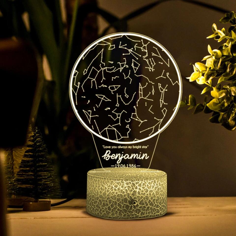 Love you always my bright star Personalized 3D Led Light