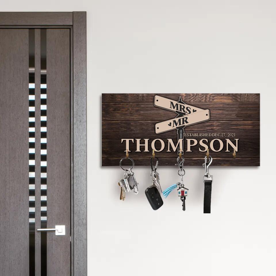 Mr And Mrs Custom Key Holder Anniversary Gifts For Couple