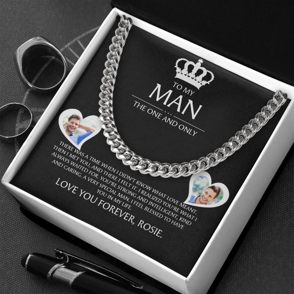 To My Man The One and The Only Personalized Cuban Chain