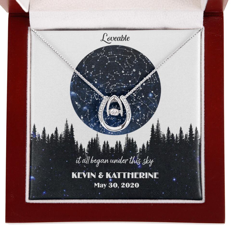 It All Began Under This Sky Personalized Necklace