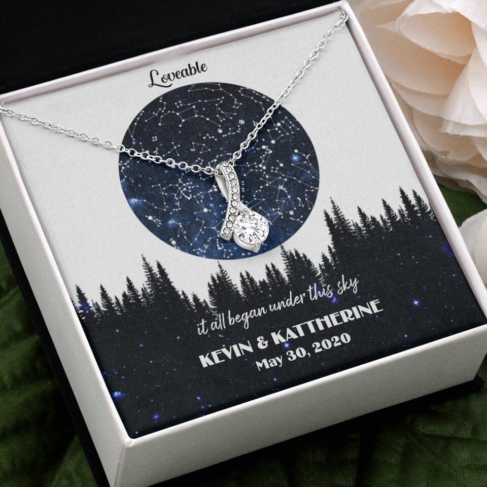 It All Began Under This Sky Personalized Necklace
