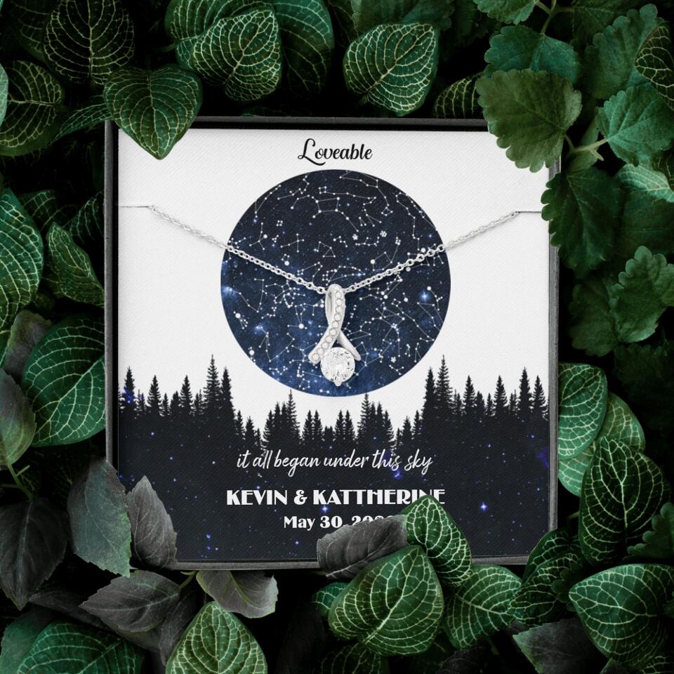 It All Began Under This Sky Personalized Necklace