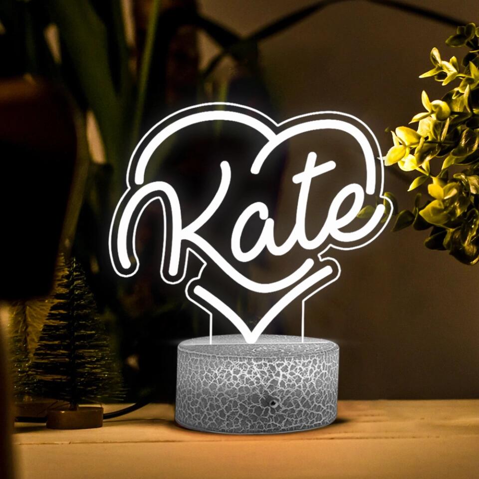 Personalized Name Nickname 3D Led Light