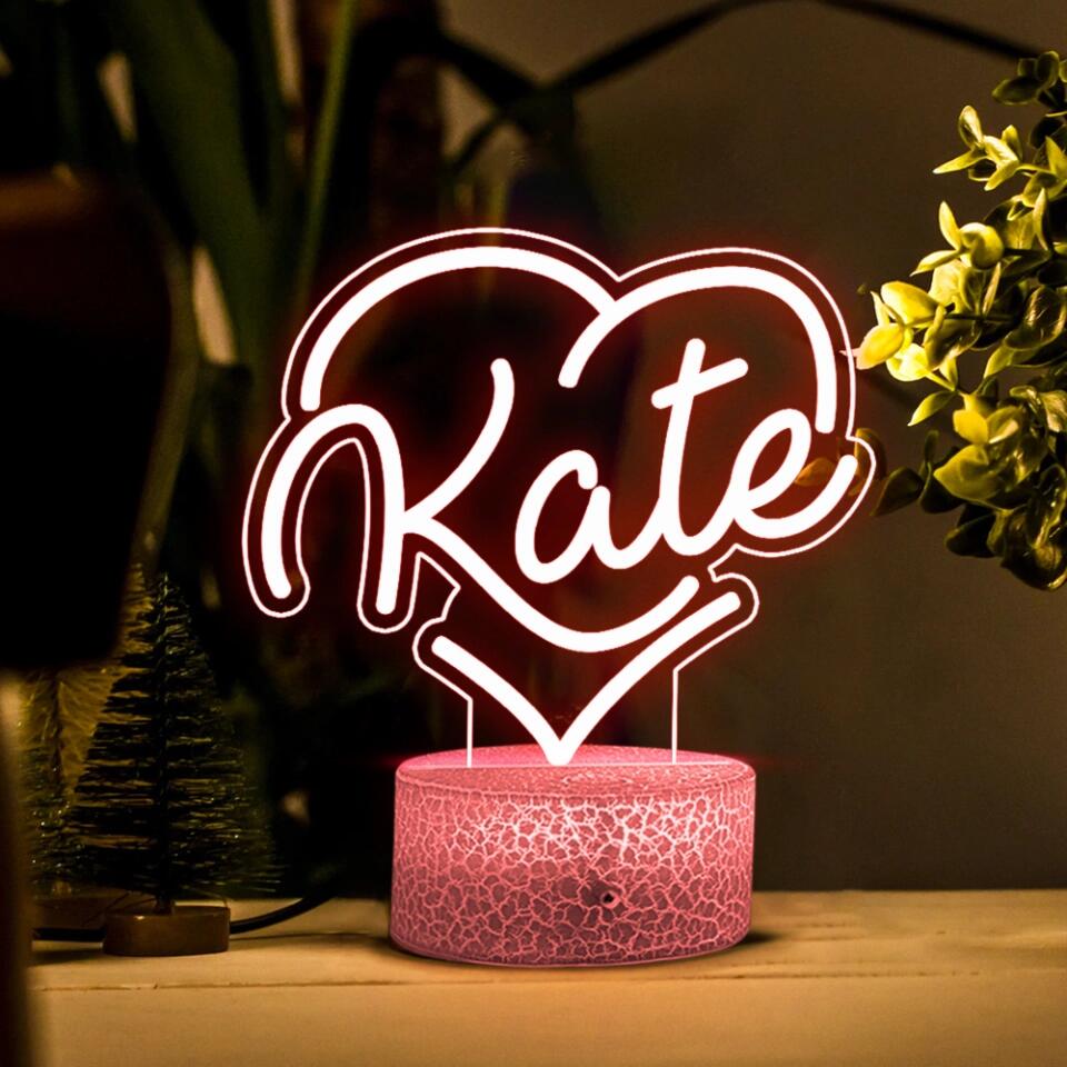 Personalized Name Nickname 3D Led Light
