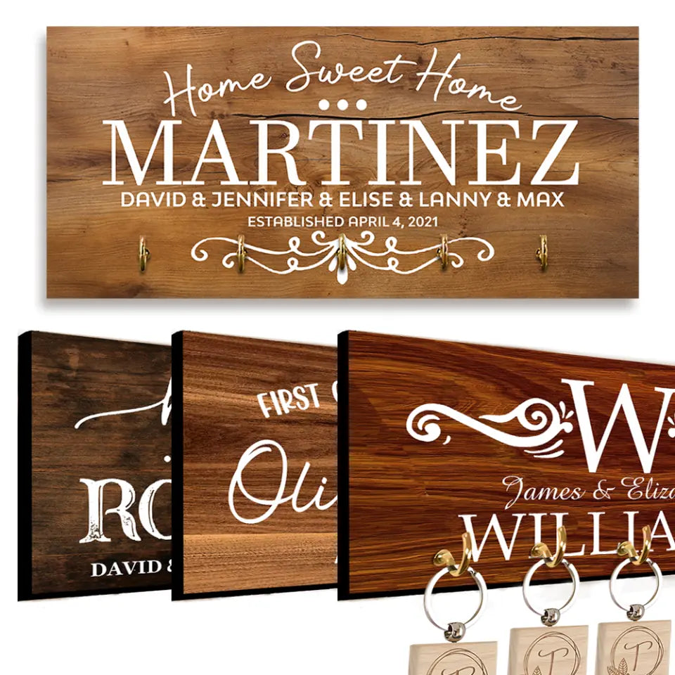 Home Sweet Home Custom Key Holder Marriage Presents