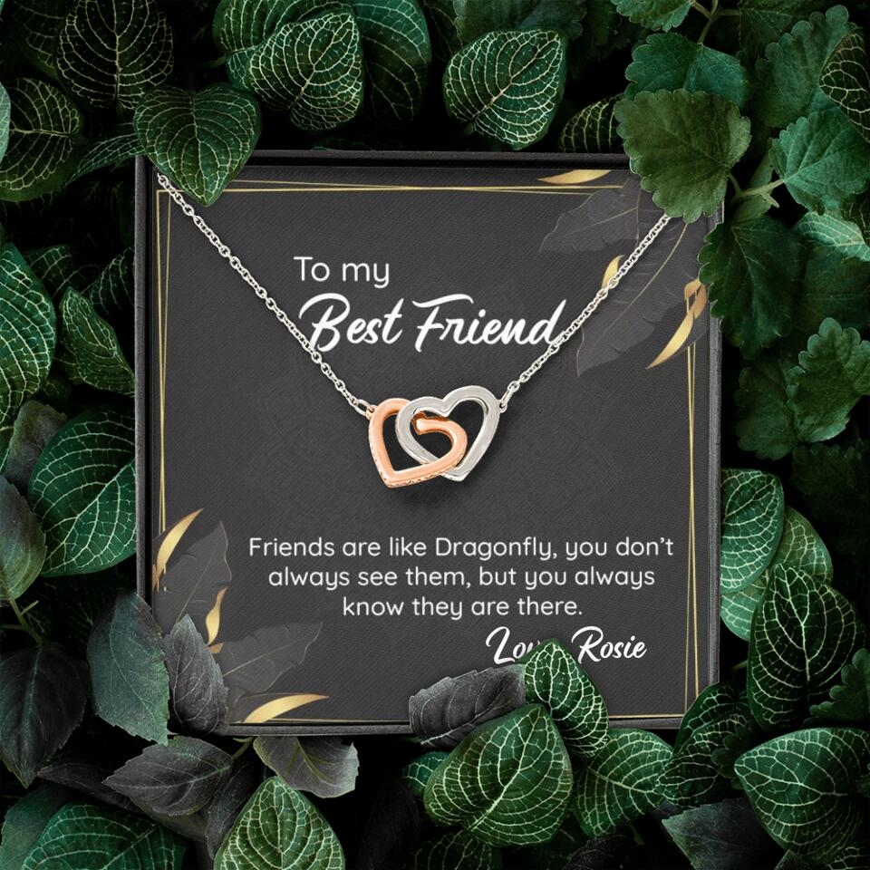 To My Best Friend Friends Are Like Dragonfly, Personalized Cuban Chain, Gift for Best Friend, Men's Jewelry
