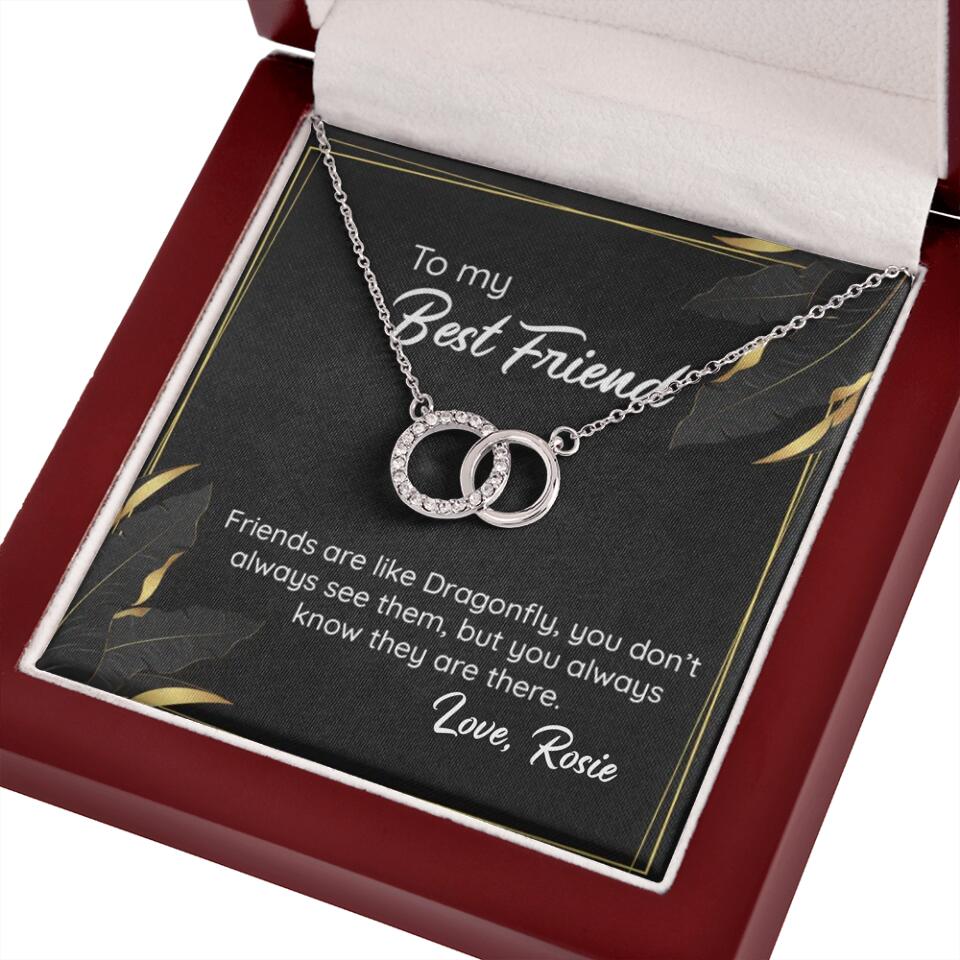 To My Best Friend Friends Are Like Dragonfly, Personalized Cuban Chain, Gift for Best Friend, Men's Jewelry