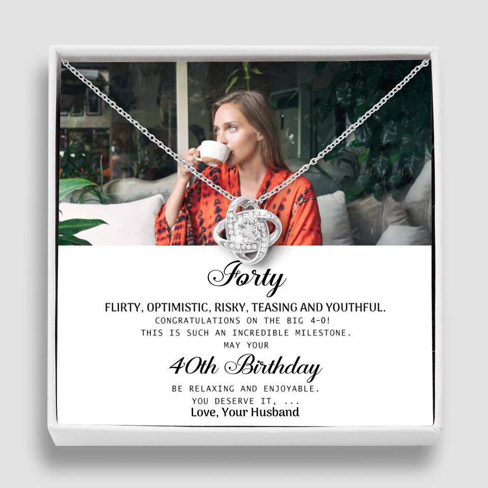 Forty Flirty Optimistic Risky Teasing And Youthful Personalized Necklace