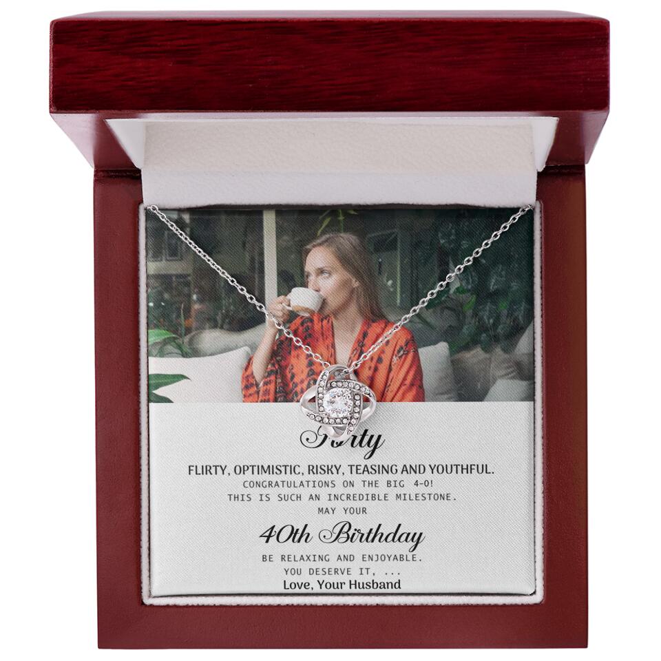 Forty Flirty Optimistic Risky Teasing And Youthful Personalized Necklace