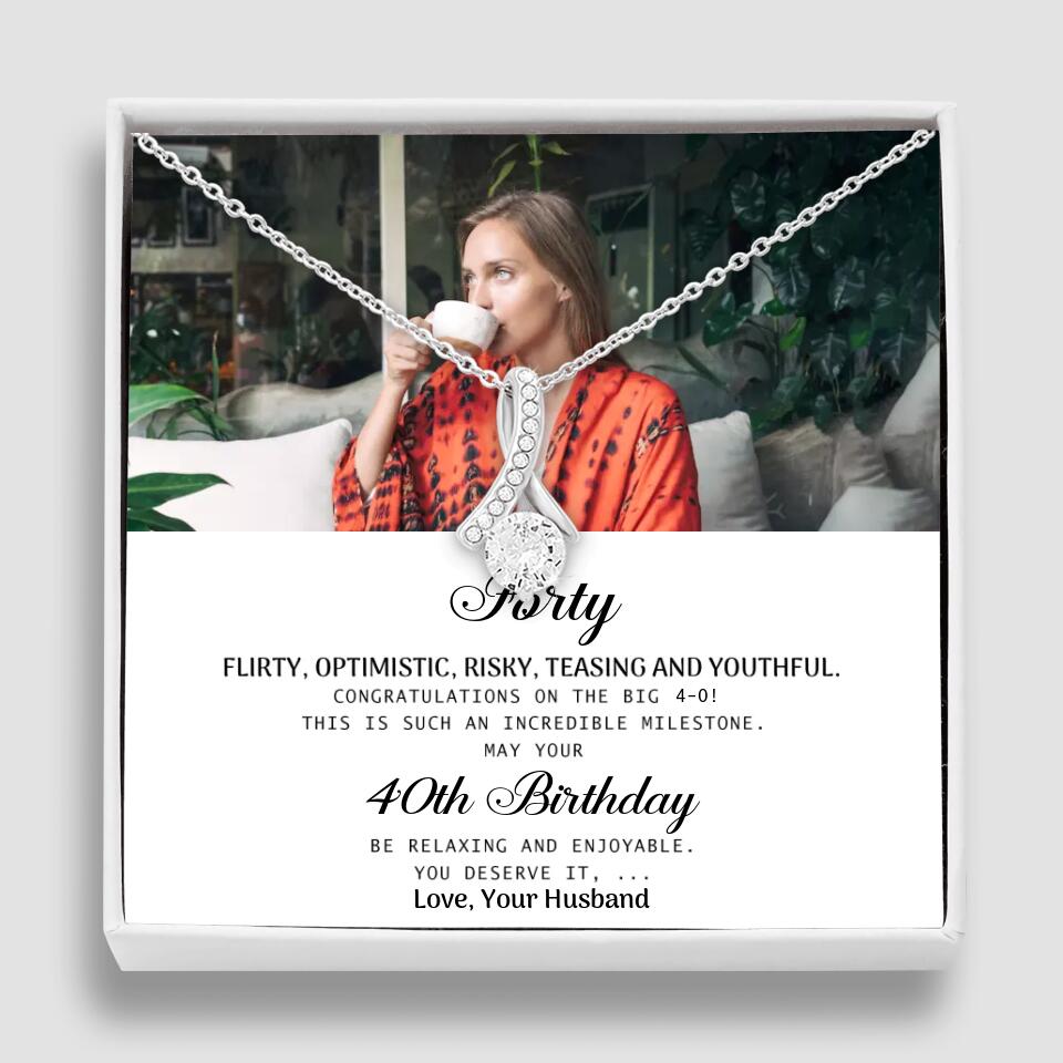 Forty Flirty Optimistic Risky Teasing And Youthful Personalized Necklace