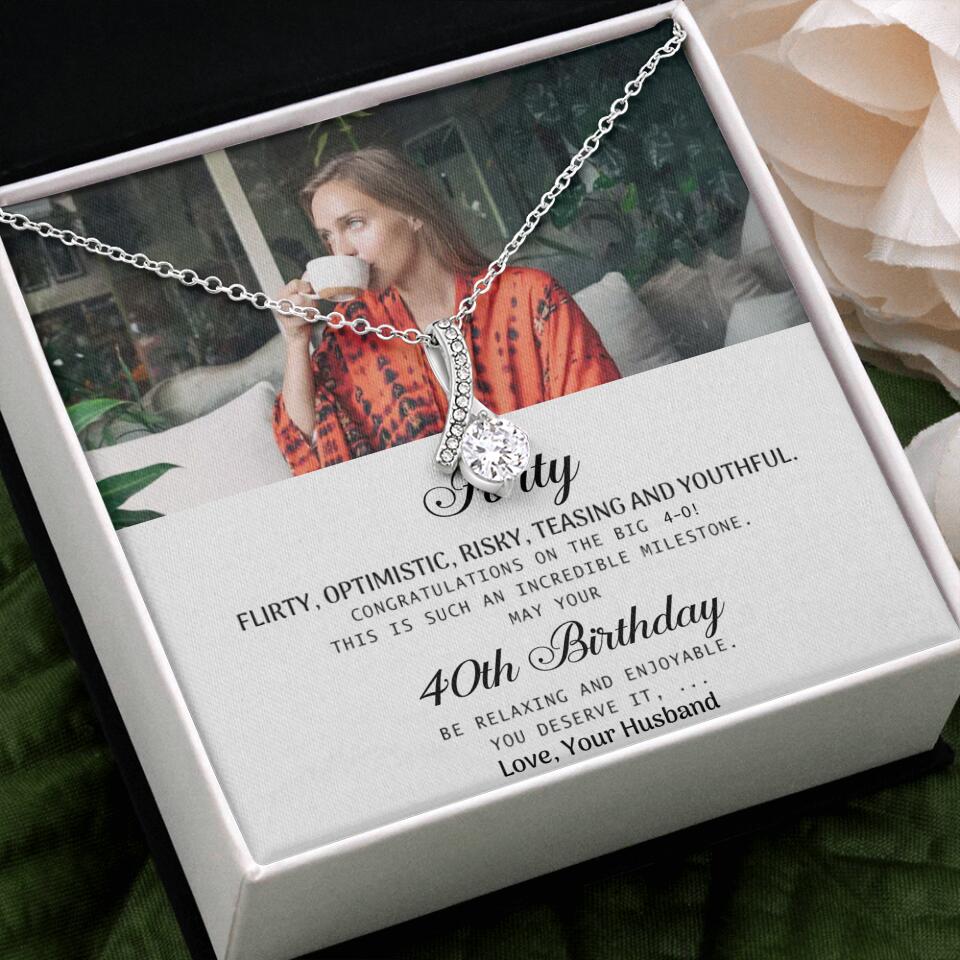 Forty Flirty Optimistic Risky Teasing And Youthful Personalized Necklace