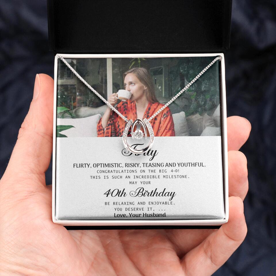 Forty Flirty Optimistic Risky Teasing And Youthful Personalized Necklace