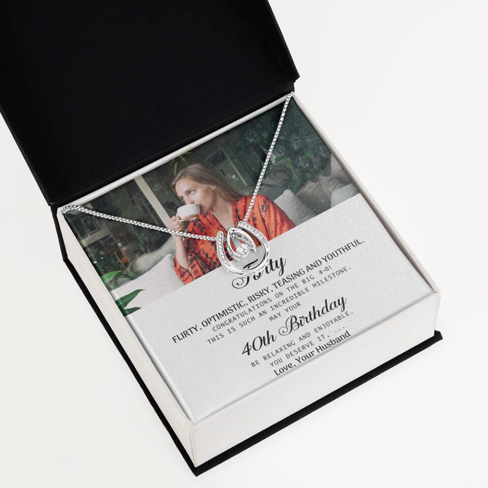 Forty Flirty Optimistic Risky Teasing And Youthful Personalized Necklace