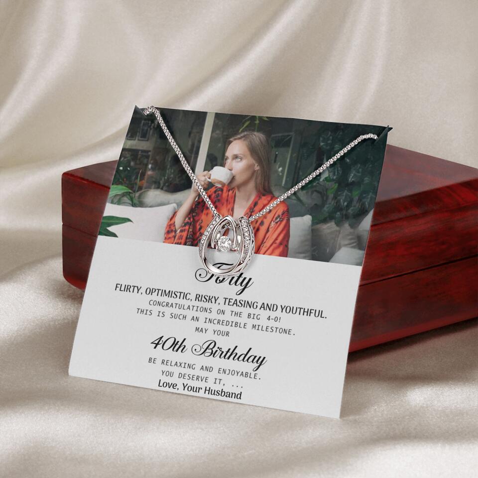 Forty Flirty Optimistic Risky Teasing And Youthful Personalized Necklace