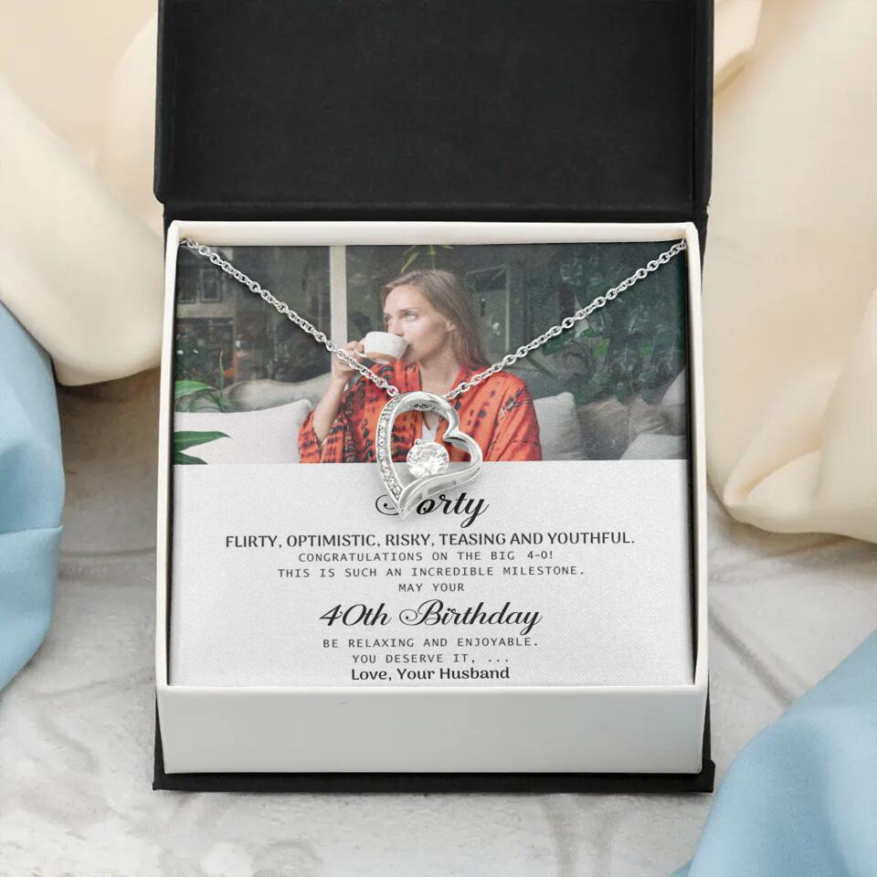 Forty Flirty Optimistic Risky Teasing And Youthful Personalized Necklace