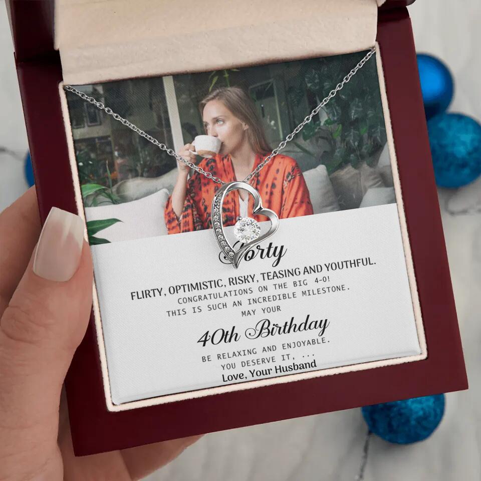 Forty Flirty Optimistic Risky Teasing And Youthful Personalized Necklace